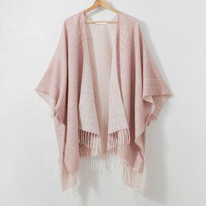Gentle Fawn Pink Fringe Kimono NWT
